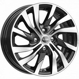 Диск литой 6.0х15 4x100 ЕТ37 dia 60.1 RE:Style КС882 (ZV 15_XRAY) алмаз черный 74639