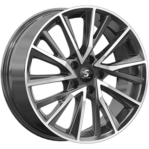 Диск литой 7.5x18 5x108 ET47 dia 60.1 Skad КР010 Diamond black gris