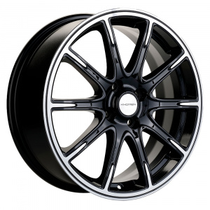 Диск литой 6.5x17 4x100 ET50 dia 60.1 KHOMEN KHW1707 (Lada Vesta) BLACK-FP KHW103201