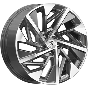 Диск литой 7.5x18 5x108 ET49 dia 65.1 Skad КР009 Diamond gloss graphite